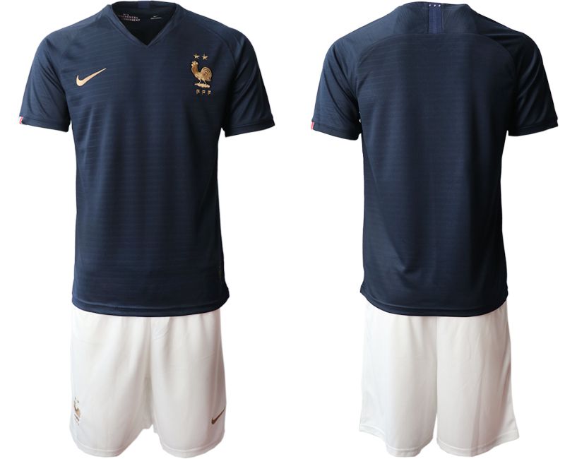 Men 2019-2020 Season National Team French home blue Soccer Jerseys->->Soccer Country Jersey